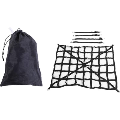 Filet à Bagages pour Pick-up Solide Supportant une Charge Élevée Réglable Multifonctionnel Robuste Filet Panier à Bagages pour Galerie de Toit avec Crochets en S 66x50in