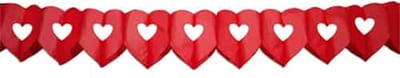 Folat - Dubbele Hartslinger Rood (6 meter) - Valentijnsdag versiering - Valentijnsdag cadeau - valentijnsdag