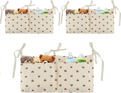 Opbergtas - Babybed Opbergzak - babybedje draagdoek - babybedje organizer -luiertas organizer voor de kinderopvang - luiertas organizer voor in het bedje - kleding - luiers - slabbetjes - speelgoed - 3 stuks