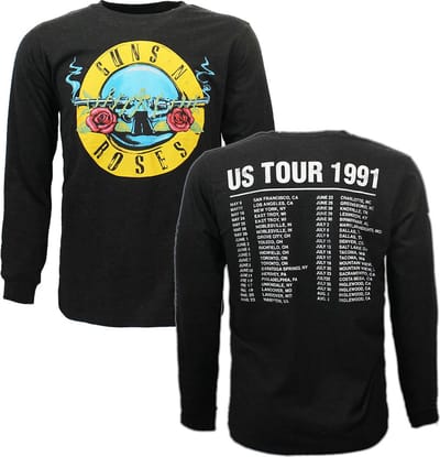 Guns N’ Roses Hollywood Tour 1991 Longsleeve T-Shirt - Officiële Merchandise - S