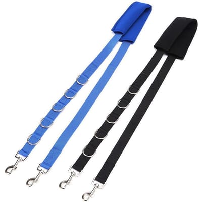 Sangle ventrale réglable pour toilettage de chien, anneaux en D, bande de bain, taille libre, ceinture de Traction pour animaux de compagnie (bleu) noir