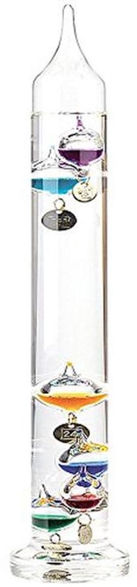 Groot Galileo-thermometer Deluxe - Glazen Thermometer met Kleurige Ballen