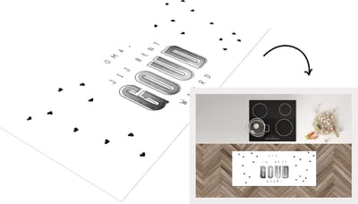 Keukenloper - Loper keuken - Spreuken - Quotes Jij bent goud waard - Oma - Moederdag - zwart wit - 120x50 cm - Keukenloper vinyl
