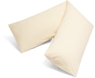 Yumeko kussensloop zijslaper percal katoen lichtgeel 37x160 - Bio, eco & fairtrade - 1 stuk