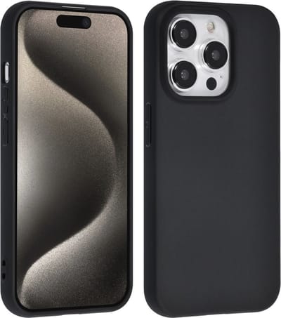 UNIQ iPhone 15 Pro TPU Back Cover - Zwart - Schokbestendig