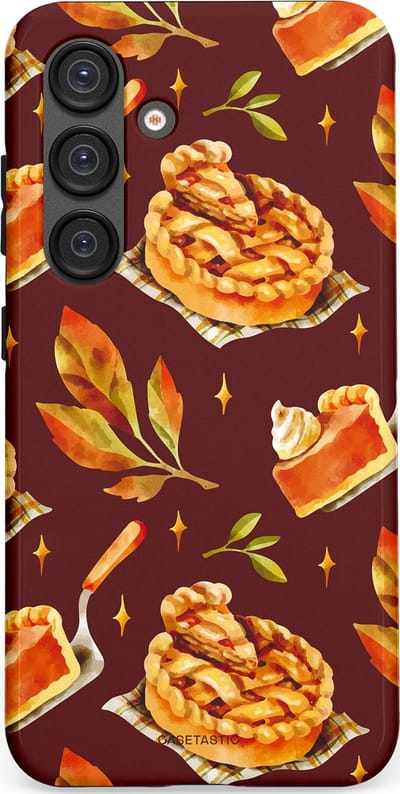 Casetastic Hoesje Geschikt voor Samsung S25 - Stijlvolle Beschermende Duo-layer Case - Karamel Appel Ontwerp