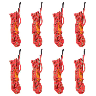 vidaXL - Tentscheerlijnen - met - spanners - 8 - st - reflecterend - 4 - m - 4 - mm