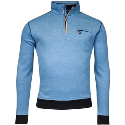 Baileys Trui Half Zip Two-Tone Oxford Doubleface Jacquard Interlock Cobalt / male