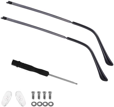 Dailygoods- Brillenarmvervanging Universele Reparatieset - 2 Stuks Brilarmen - Inclusief Schroeven/Ringen - Schroevendraaier - Eenvoudige Installatie - TR-90/Koper - Brilarm