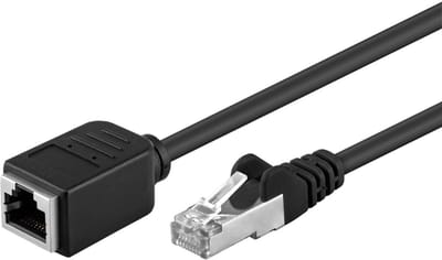 FTP netwerk verlengkabel zwart - CAT5e - 1 meter