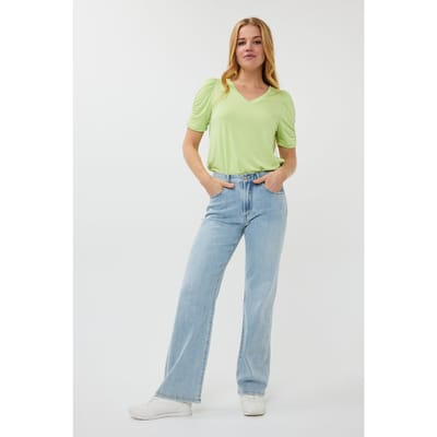 EsQualo T-shirt Puff Slve Modal Apple Green Maat: S | Tops Outlet | Dames | Groen