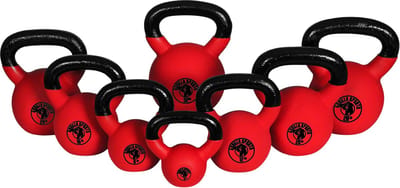 Gorilla Sports Complete set Kettlebells 144 kg - Gietijzer met Rubber Coating - 8 kettlebells