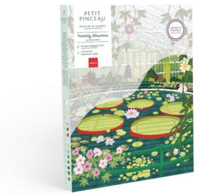 La Petite Epicerie Painting by Number Kit "WATERLILY GLASSHOUSE" 329g H33xW25.5xL3.5cm genummerde schilderijenset | Creatieve | Hobbyset | kinderen en volwassenen