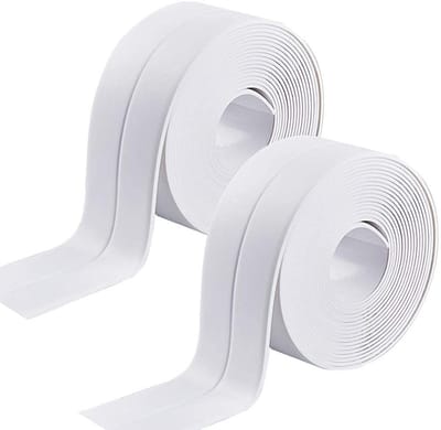 Dailygoods - Sealant Tape - Waterdichte Afdichtingstape - Zelfklevend en Schimmelbestendig - Wit - Badkamer en Keuken - 2 Stuks - 3,2 meter lang