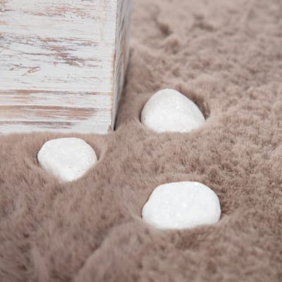 Hoogpolig tapijt slaapkamer imitatiebont pluizig konijnenbont imitatie