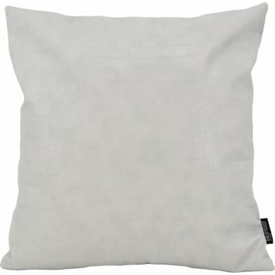 Croco Lichtgrijs Kussenhoes | Krokodillen Print | PU Leder | 45 x 45 cm