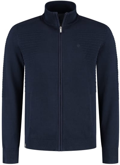 Fellows United Cardigan horizontal ribs at s Navy (52.1117 - 110)