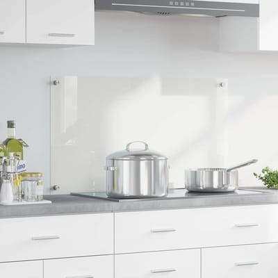 vidaXL - Keukenachterwand - Transparant - 90 - x - 50 - cm - gehard - glas