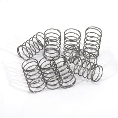 Compressieve veren 80 mm - Roestvrij staal, 4 stuks, 1,1 mm draaddiameter, 1,44 kg veerkracht