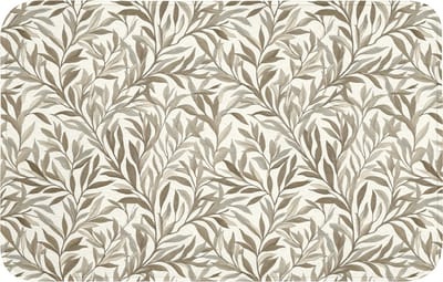 Badmat 80x50 cm - Antislip - Takken - Botanisch - Taupe - Badmatten voor badkamer - Badkamermat - Douchemat - Badkamer mat