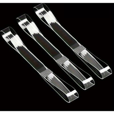 6 Paar Transparante Onzichtbare Hoge Hak Schoenveters voor Dames, Verstelbare Elastische Plastic Bandjes voor Veilige Pasvorm, Transparant Design Hoge Hak Accessoires 6Pairs transparant