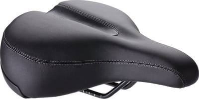 BBB Cycling SoftShape Upright - Fietszadel Heren en Dames - E-bike of Stadsfiets Zadel - Fietshouding Rechtop 90° - 265 x 220mm – Zwart - BSD-127