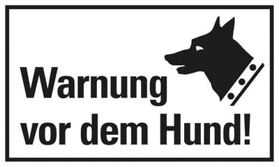 Pickup kunststoff Schild 25x15 cm WARNUNG VOR DEM HUND