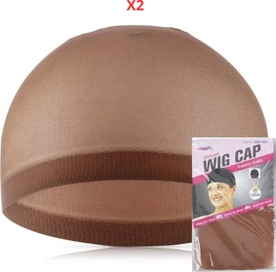 Nivard Kale Kop - Kaal Hoofd - Bald Cap - Kaal - Kaal Pruik - Wig Cap - Donker Bruin - 2 Stuks