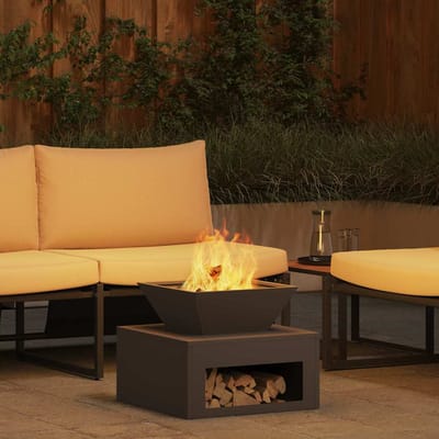 vidaXL - Vuurkorf - Zwart - 50 - x - 50 - x - 40 - cm - Staal