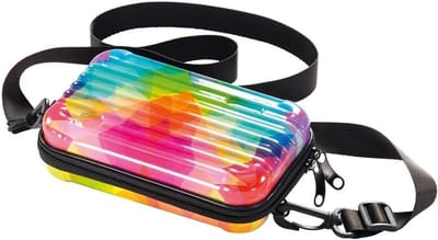 Brillen Etui - Dubbel Opbergvak - Veilig Vervoer - Uniek Koffer Design - 195 x 60 x 110 mm - Multicolor