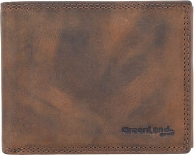 Greenland Nature Montenegro Portemonnee RFID Leer 12 cm - Jongens - Horizontaal - natur