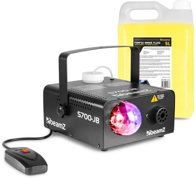 BeamZ S700-JB rookmachine met Jelly Ball lichteffect - Inclusief 5 liter rookvloeistof - 700W