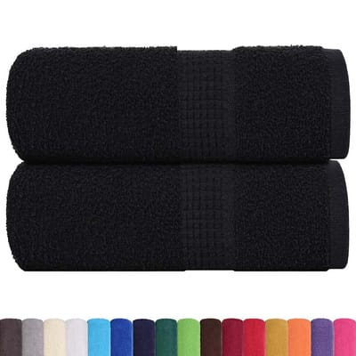 vidaXL - Washandjes - FROGN - 2 - st - 30x30 - cm - 360 - g/m² - zwart