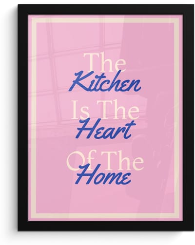 Poster in lijst - Fotolijst 30x40 cm - Posters - Tekst - Blauw - Keuken - Kader - Posterlijst zwart - Decoratie - Wanddecoratie woonkamer - Muurdecoratie slaapkamer