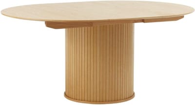 Eettafel Rond Naturel - Uitschuifbaar - Ø120-167cm - Nola - Giga Living