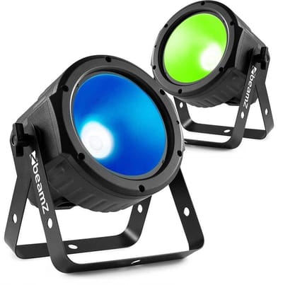 BeamZ set van 2 COB30RGB flat parren 30W met afstandsbediening