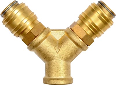Yato - Messing Splitter - 2 x Luchtaansluiting 1/4" - Inwendige Schroefdraad G3/8"