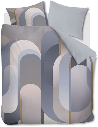 Kardol Archi dekbedovertrek - Tweepersoons - 200 x 200/220 cm - Blauwgrijs