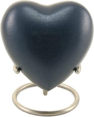 Urnencenter Grecian Blue Hartjes urn - Urn - Urn voor as - Urn Hond - Urn Kat - Urn Deelbewaring - Mini Urn - Kunstobject
