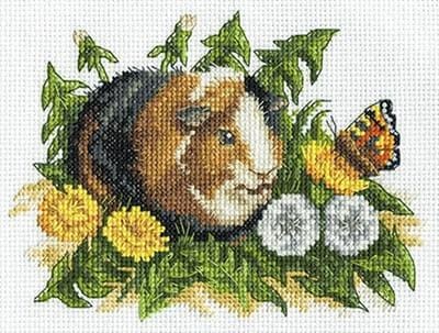 Borduurpakket cavia met telpatroon PANNA telwerk