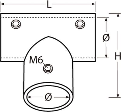 T-stuk 90 graden, 22mm RVS-316 (A4)