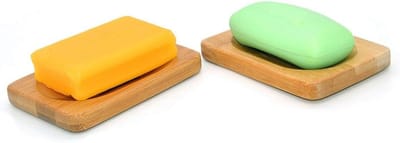 Natuurlijke Bamboe Zeepdish, Spons Houder en Scrubber voor Badkameraccessoires en Organisatie