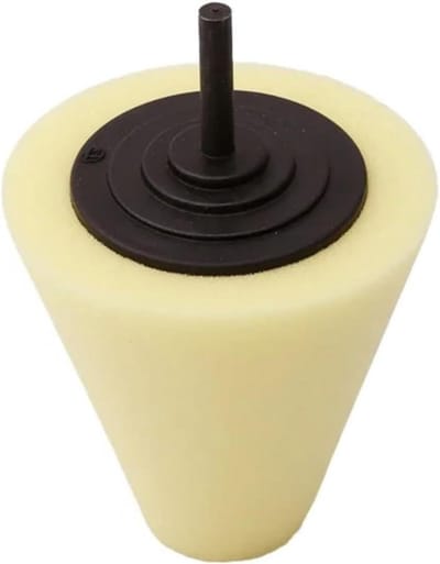 Polijstkegel Set - Spons accessoires - Auto poetsen - Kegelvormig ontwerp - 115 cm handvat - Geel