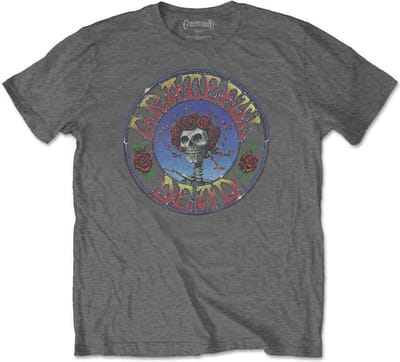 Grateful Dead - Bertha Circle Vintage Wash Heren Tshirt - S - Grijs