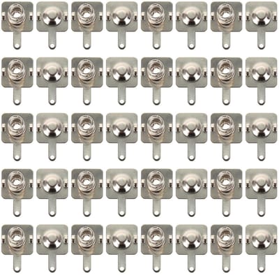 Batterijveer Contactplaten - Veerplaat Set - Apparaten Repareren - IJzeren Constructie - 20 Sets - Zilver