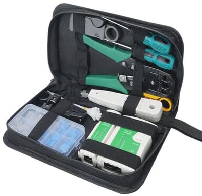 12-in-1 Netwerkgereedschapsset voor RJ45, RJ11 en RJ12