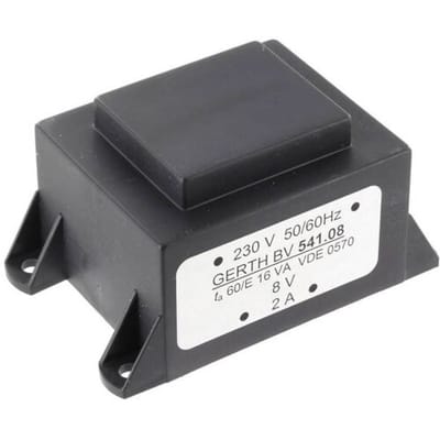 Gerth PTA541501 Printtransformator 1 x 230 V 1 x 15 V/AC 16 VA 1066 mA