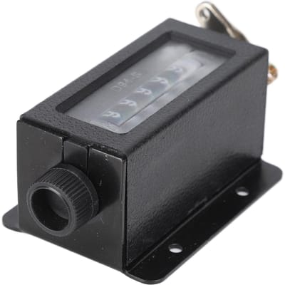 Mechanische Teller 6 Cijfers Handmatige Trek Slag Tally Teller met Veer voor Stempelpers D94‑S gray