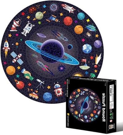 Ronde Puzzel - Legpuzzel Volwassenen - Ontspanning Thuis - Geduld Oefenen - 1000 Stukjes - Kleurrijk