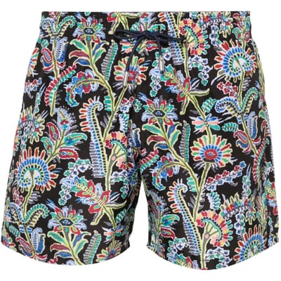 Zwembroek met paisleyprint en logo